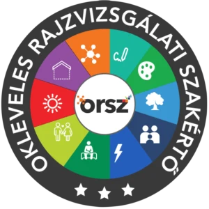 Okleveles Rajzvizsgálati Szakértő embléma